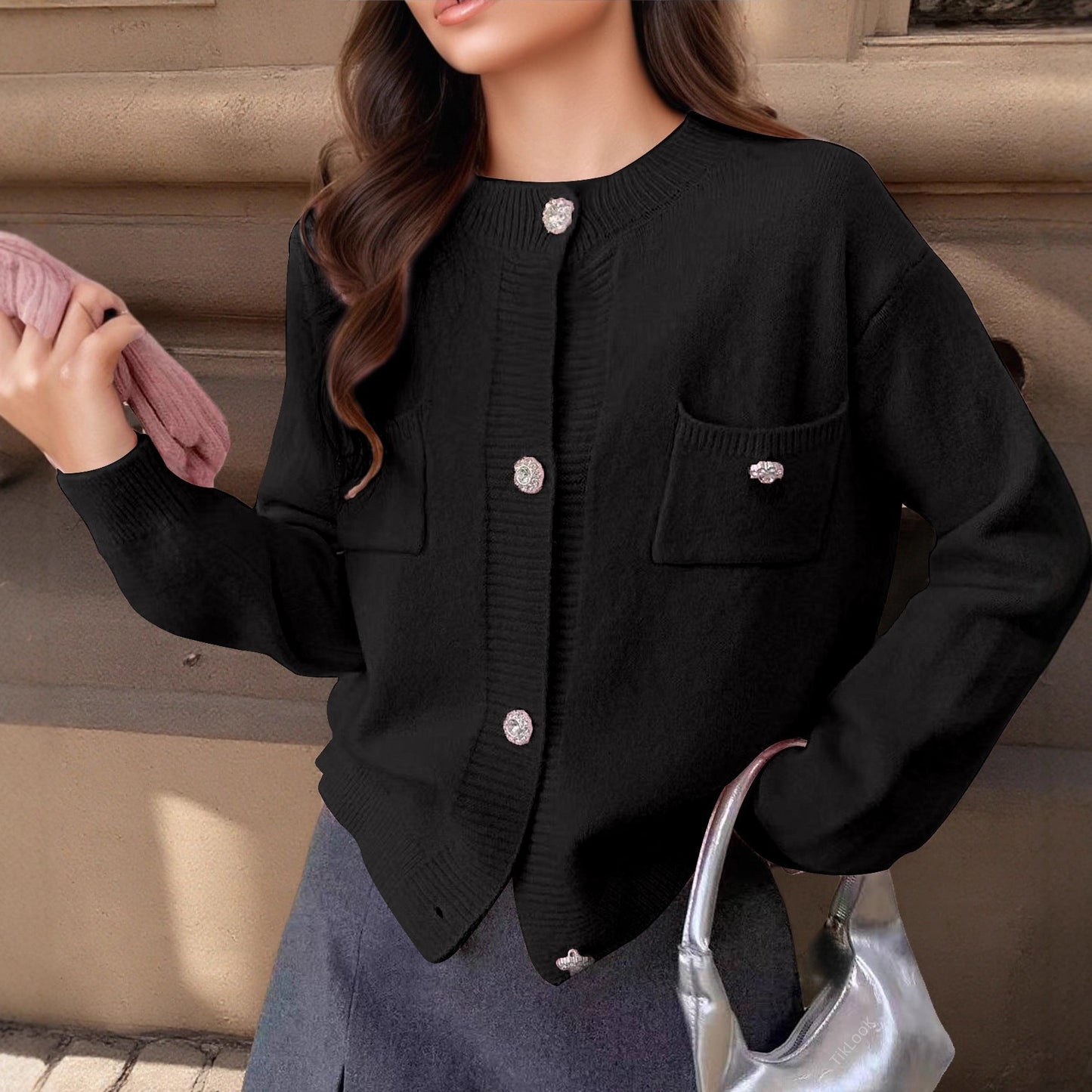 Cozy Women's Wool Cardigan with Button Front