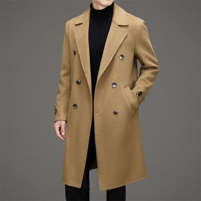 Classic Double Breasted Wool Mens Overcoat