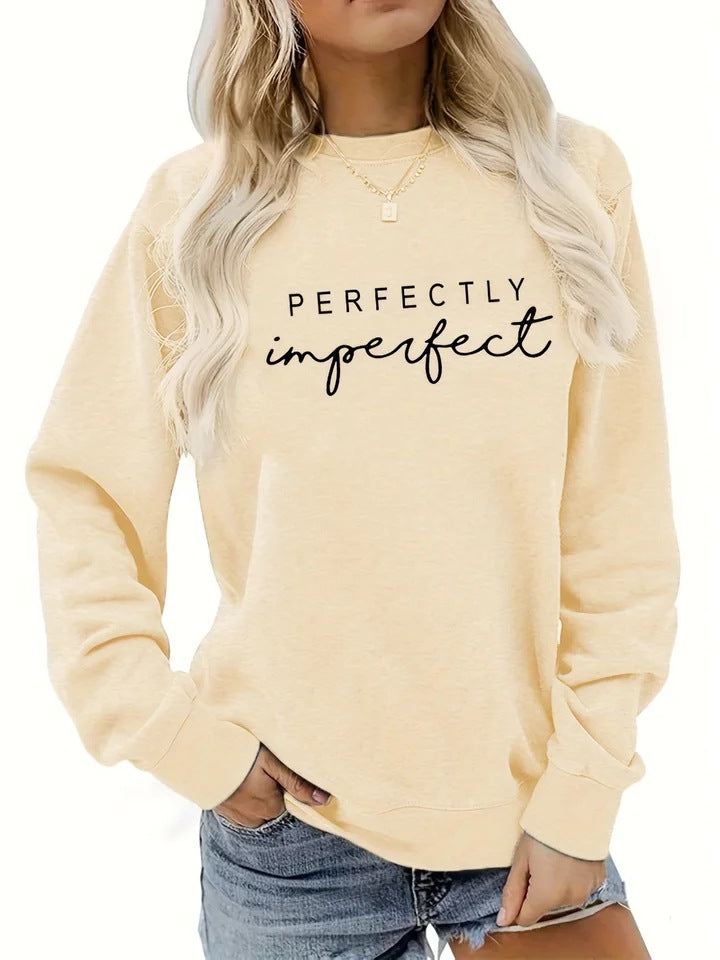 Casual Fit Motivational Quote Sweatshirt