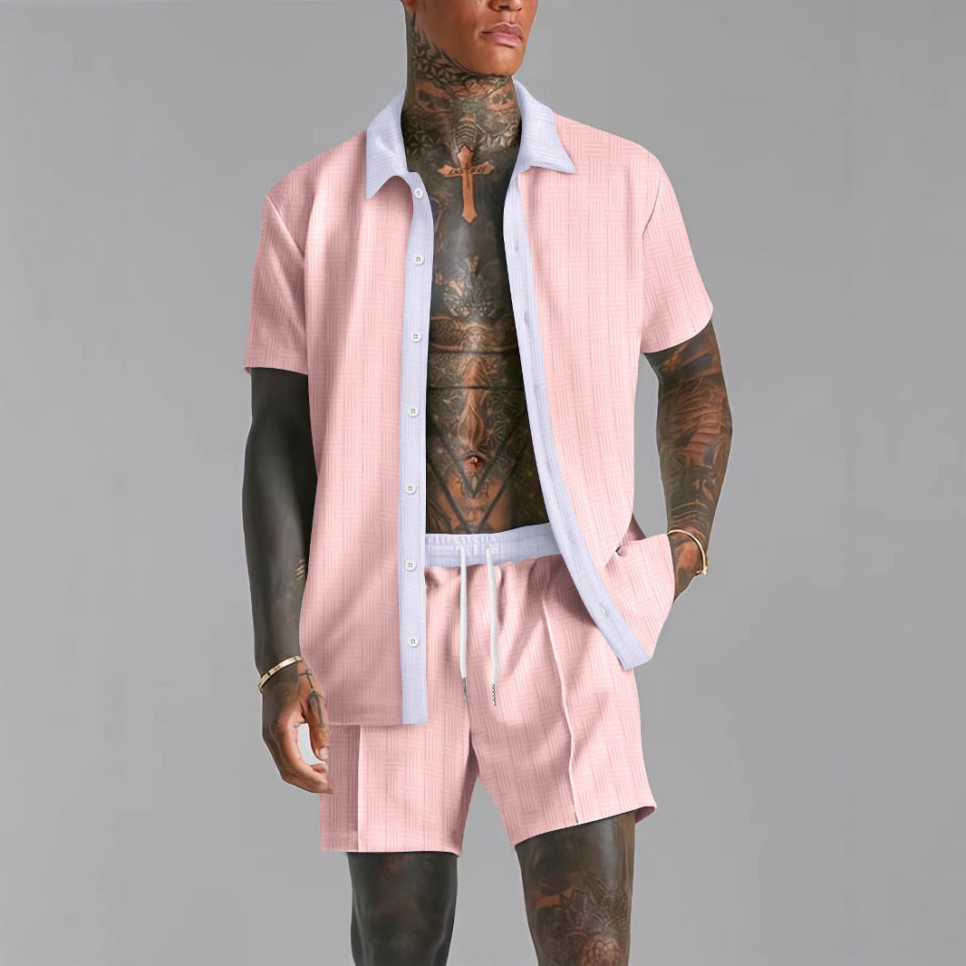 Men's Casual Shorts and Shirt Set – Loose Fit – Lightweight Fabric