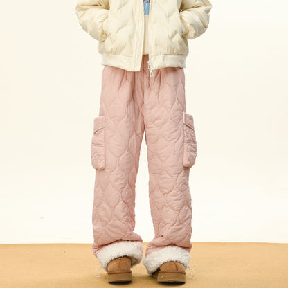 Comfortable Quilted Wide Leg Pants