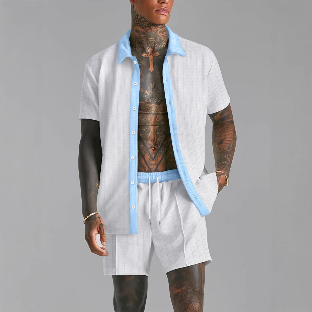 Men's Casual Shorts and Shirt Set – Loose Fit – Lightweight Fabric