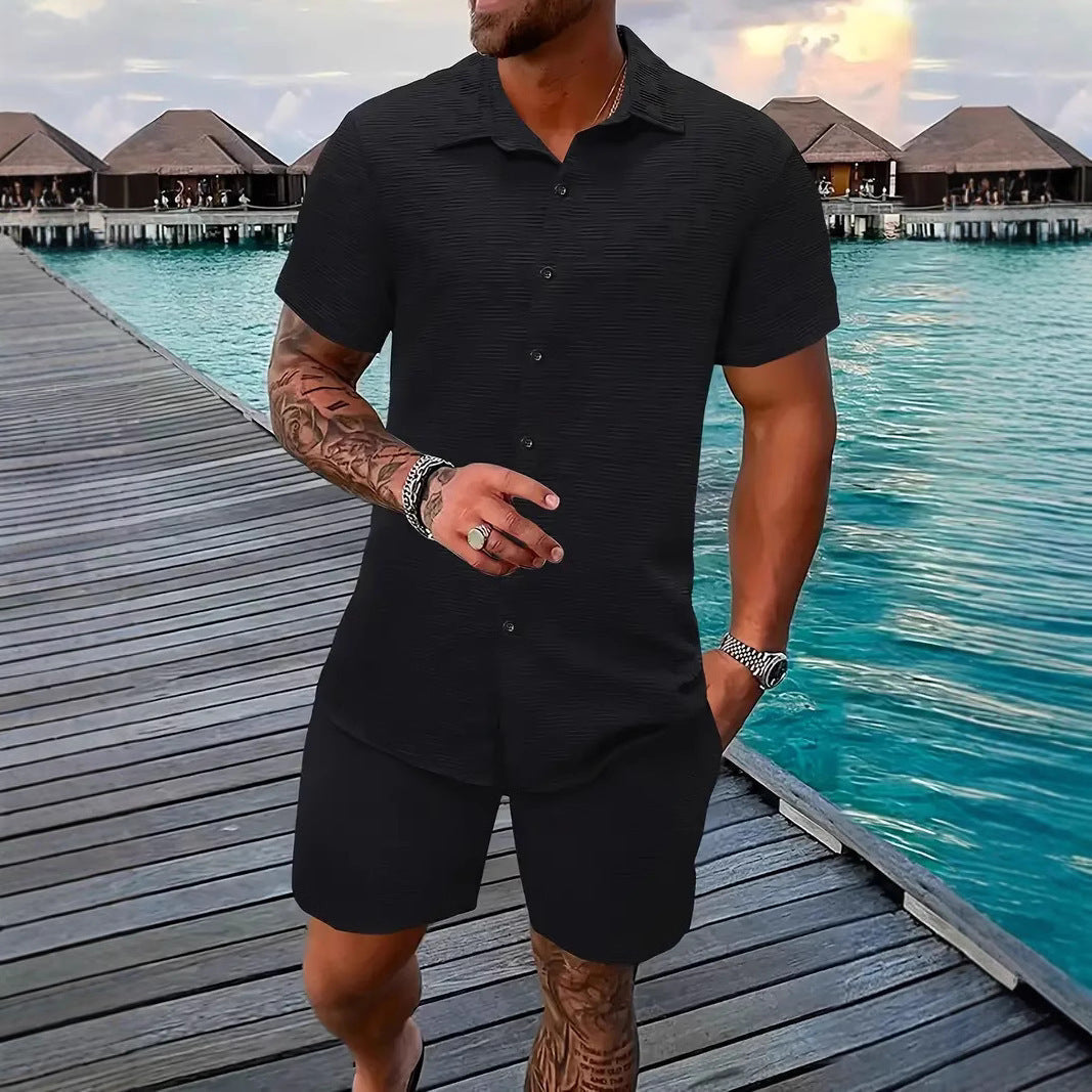 Men's Casual 2 Piece Set Soft Breathable Fabric