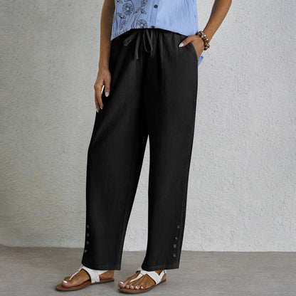 Comfortable Women's Straight Leg Drawstring Pants