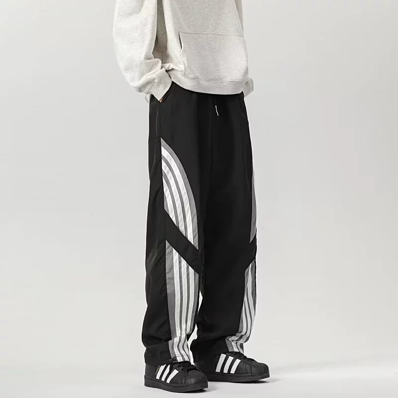 Casual Fit Men's Jogger Pants with Stripe Details