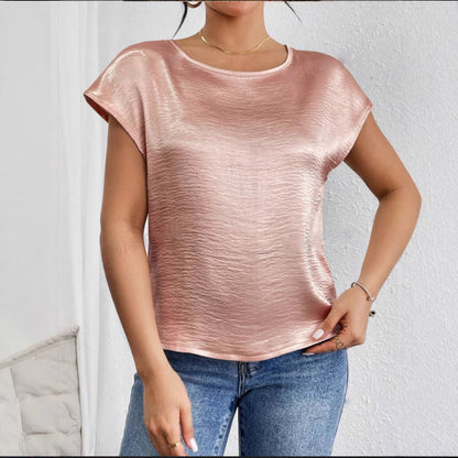 Casual Loose Fit Women's Short Sleeve Top - Nocini