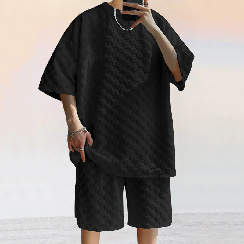 Casual Fit Men's Short Sleeve Tee and Shorts Set - Nocini