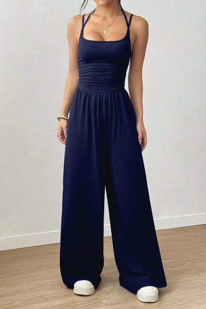 Women's Flowy Wide Leg Summer Jumpsuit