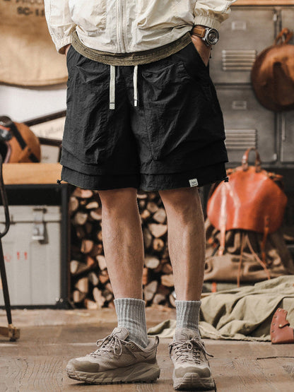 Men's Casual Shorts - Loose Fit - Moisture Wicking - Elastic Waist