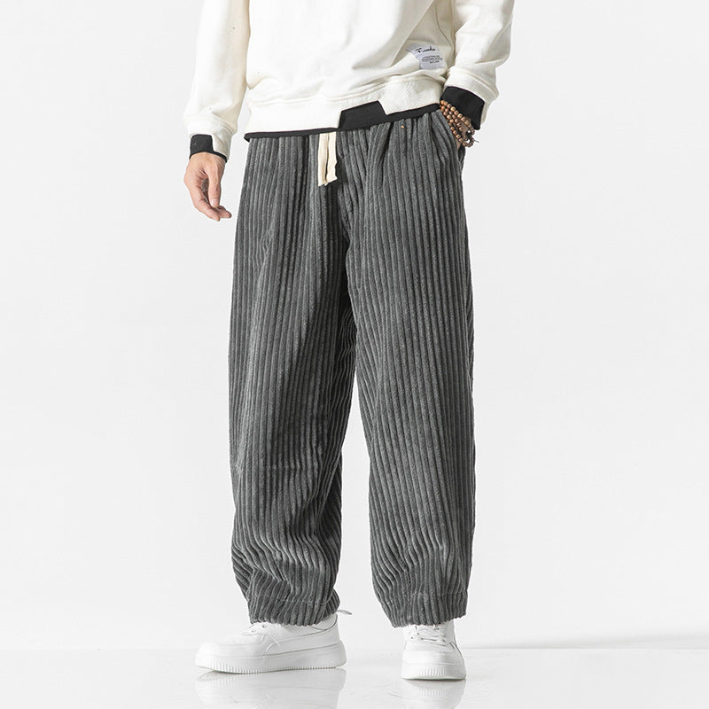 Relaxed Fit Men's Corduroy Casual Pants