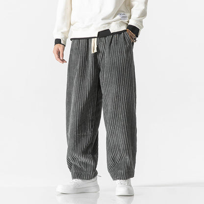 Relaxed Fit Men's Corduroy Casual Pants