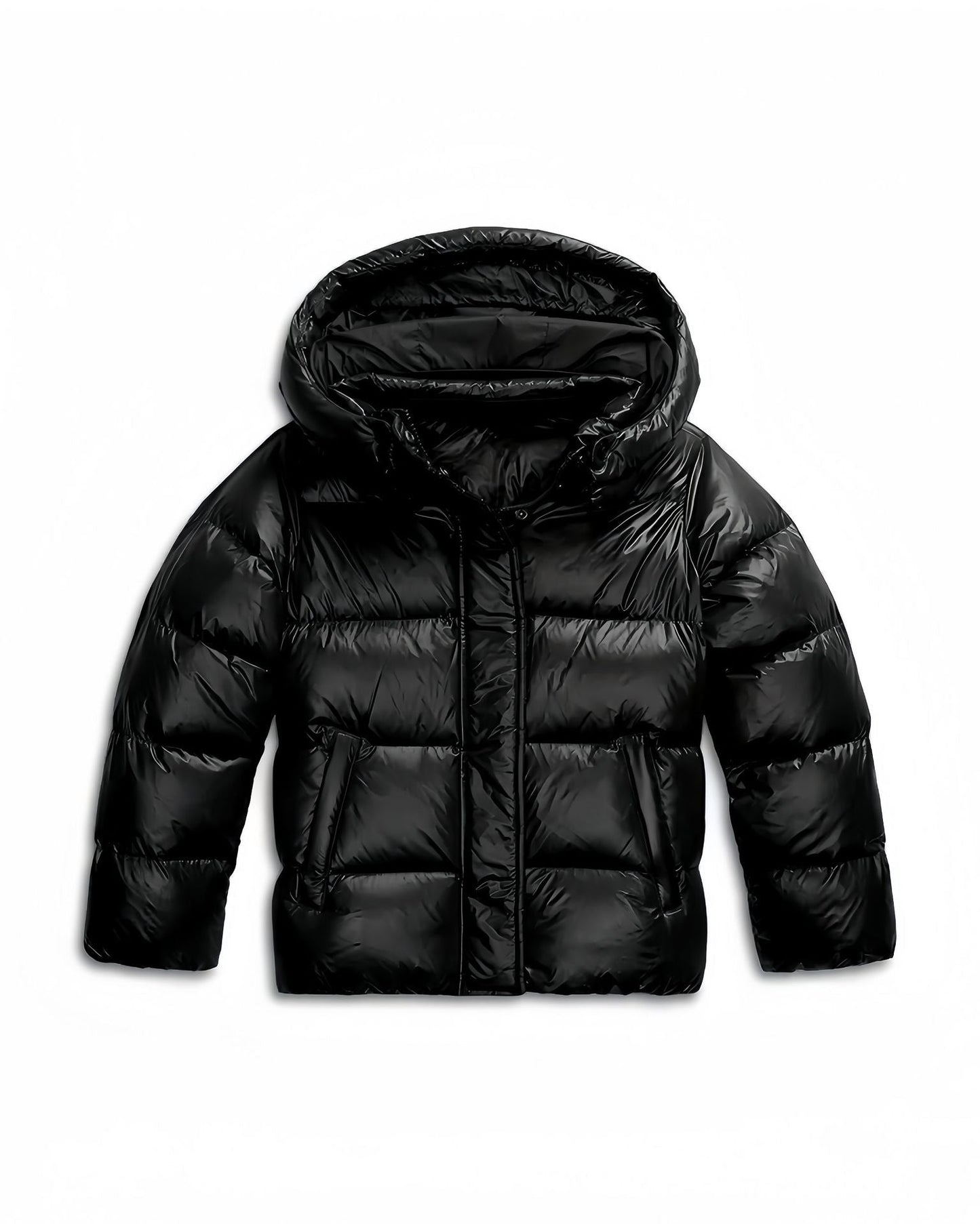 Women's Lightweight Padded Parka with Hood and Pockets