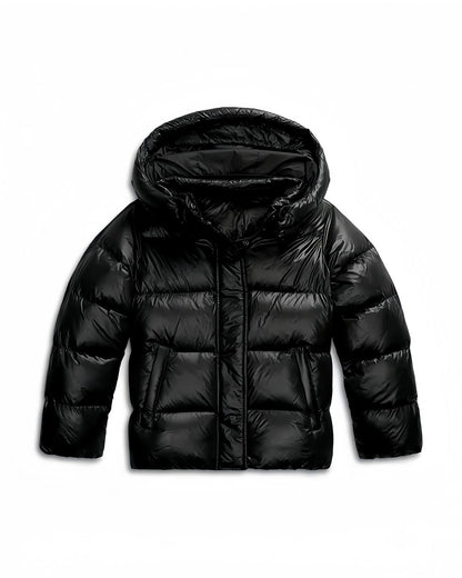 Women's Lightweight Padded Parka with Hood and Pockets