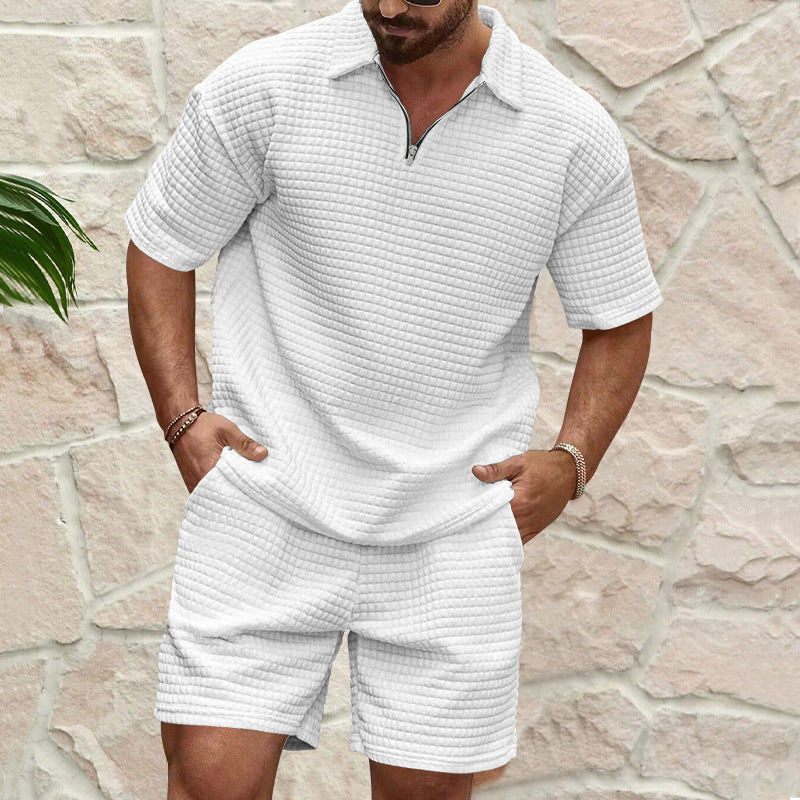 Comfy Men's Lounge Set with Zip Up Top
