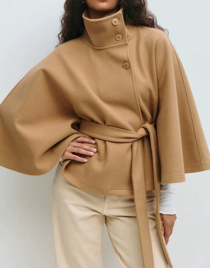 Warm Wool Oversized Cape Coat