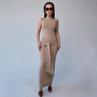 Women's Slim Fit Sleeveless Maxi Dress