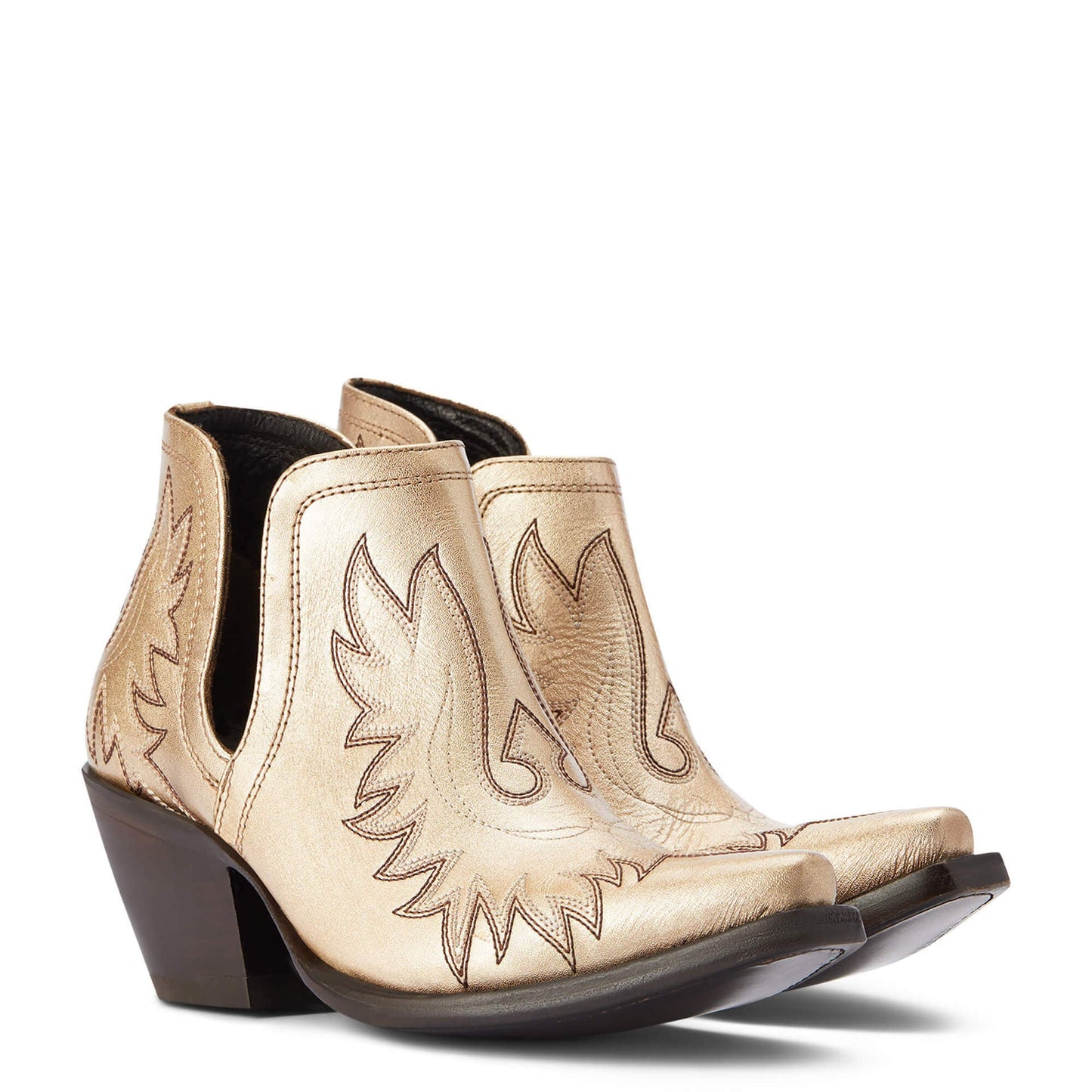 Ladies Classic Ankle Boots - Pointed Toe Block Heel