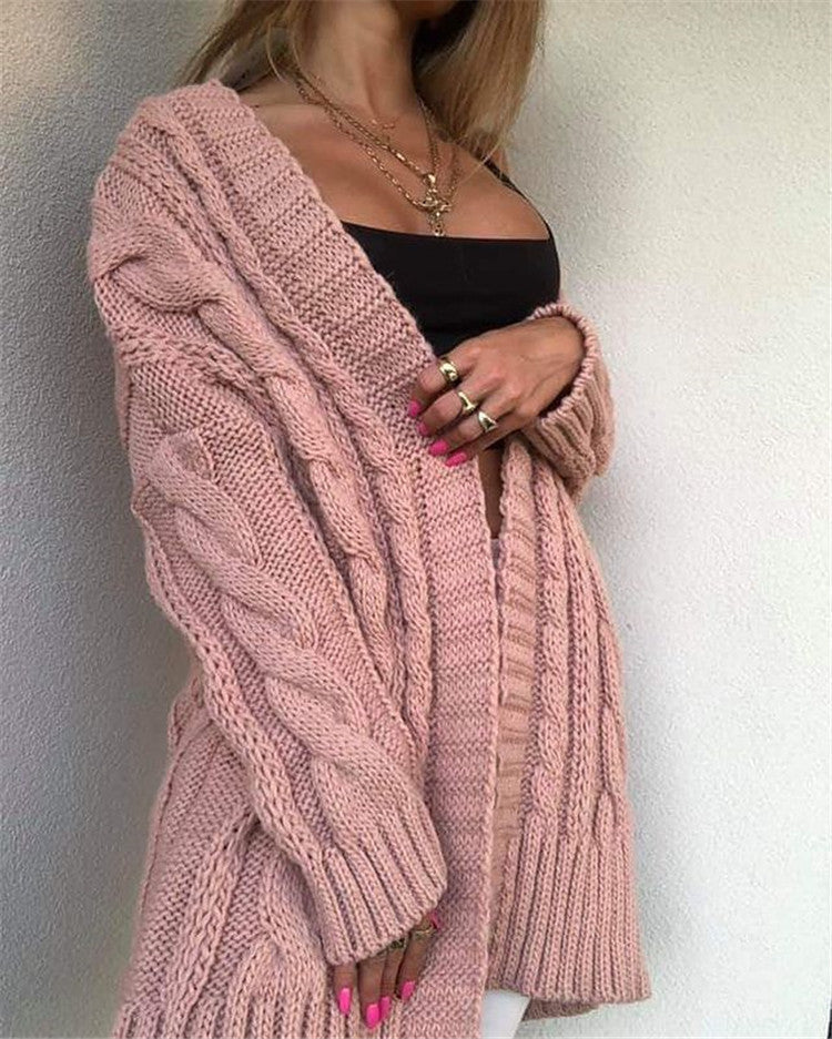 Cozy Women's Wool Cable Knit Sweater