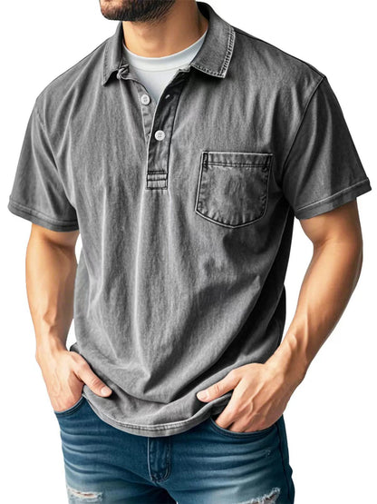 Casual Short Sleeve Polo Shirt for Men