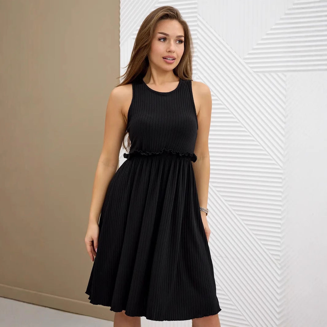 Casual Summer V Neck Sleeveless Dress