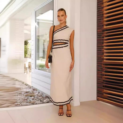 Fashionable One Shoulder Maxi Dress for Women