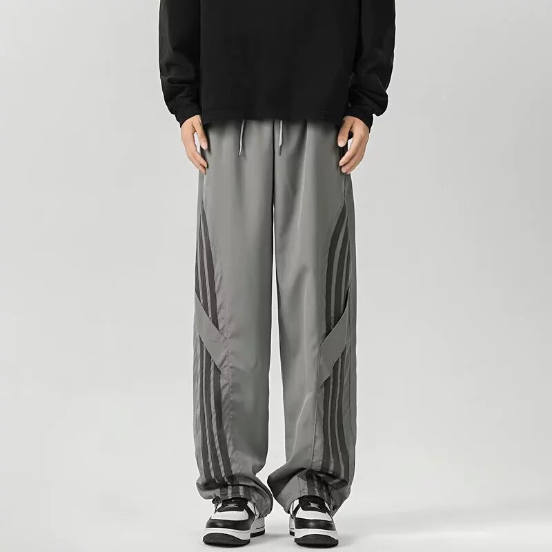 Casual Fit Men's Jogger Pants with Stripe Details - Nocini