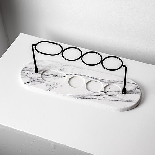 Sleek White Bathroom Toothbrush Stand