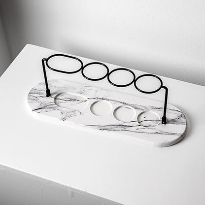 Sleek White Bathroom Toothbrush Stand