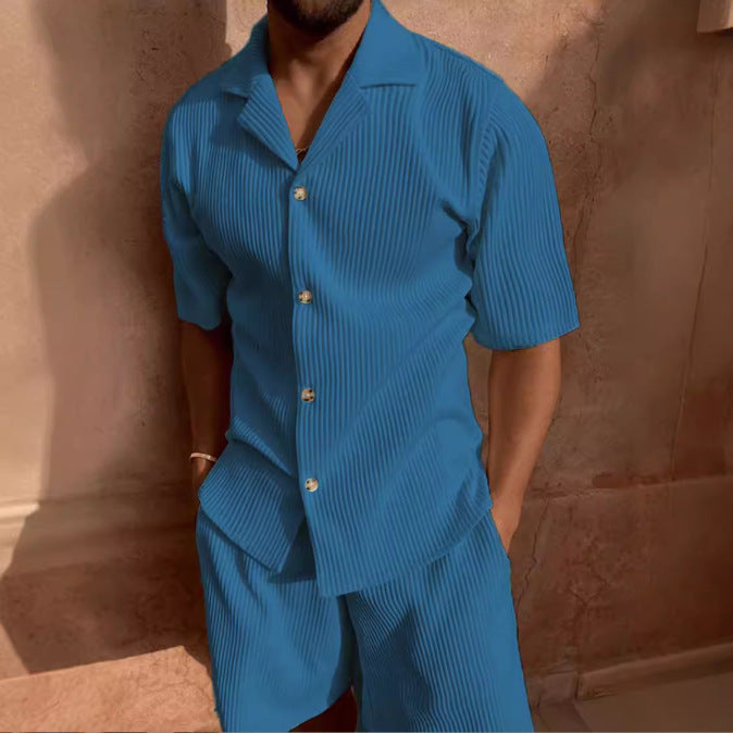 Comfortable Casual Short Sleeve Corduroy Shirt