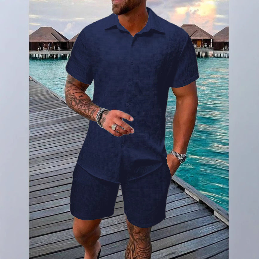Men's Casual 2 Piece Set Soft Breathable Fabric