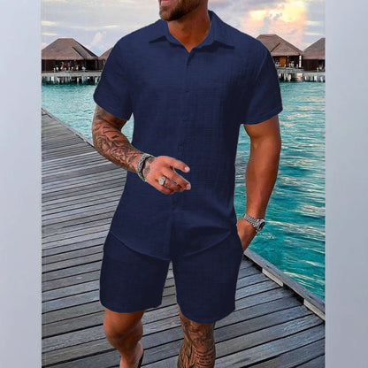 Men's Casual 2 Piece Set Soft Breathable Fabric