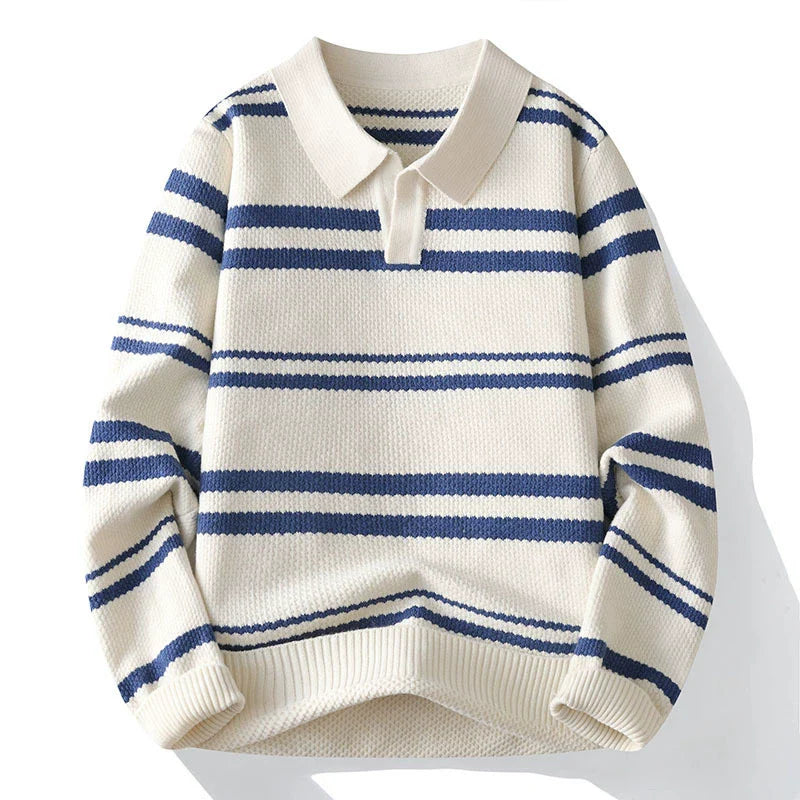 Classic Crew Neck Striped Sweater