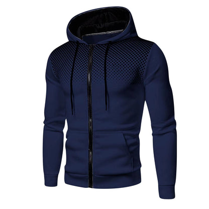 Men's Slim Fit Hooded Cardigan Sweater - Nocini