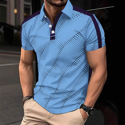 Men's Slim Fit Graphic Polo Shirt - Nocini