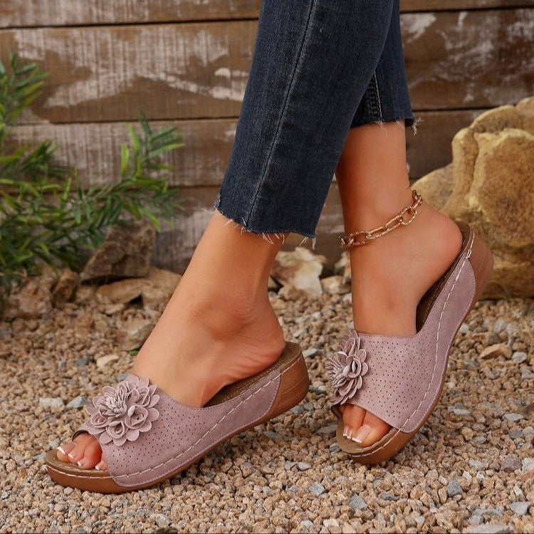 Ladies High Heel Summer Sandals with Cut Out Detail