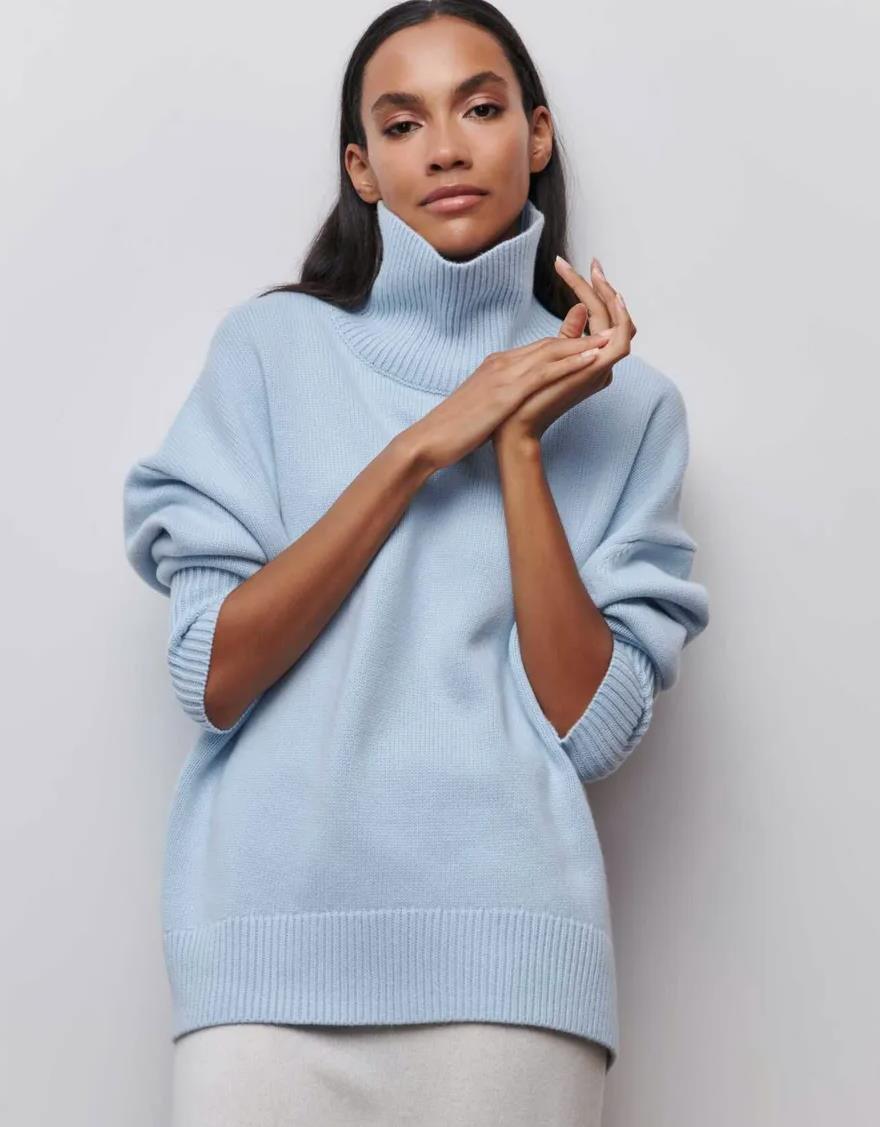 Cozy Women's Crew Neck Jumper Soft Oversized Fit