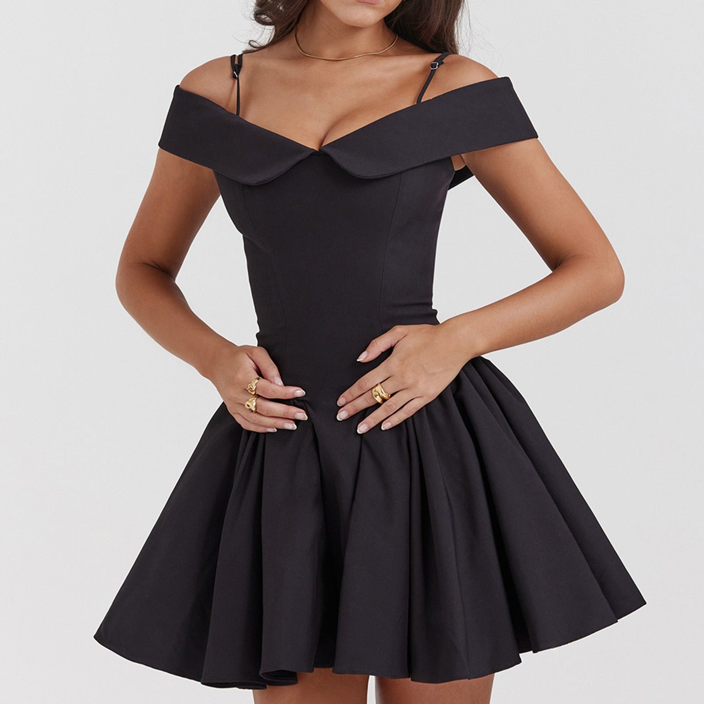 Women's Elegant Off Shoulder A-Line Dress