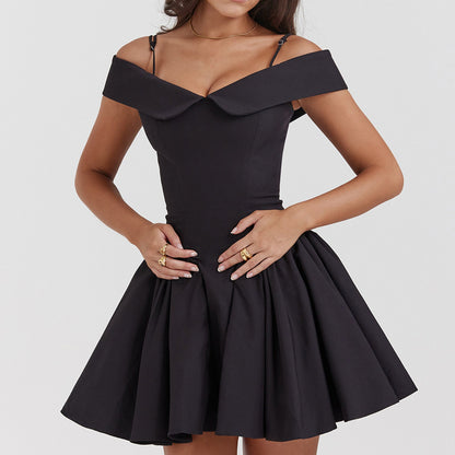 Women's Elegant Off Shoulder A-Line Dress