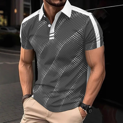 Men's Slim Fit Graphic Polo Shirt