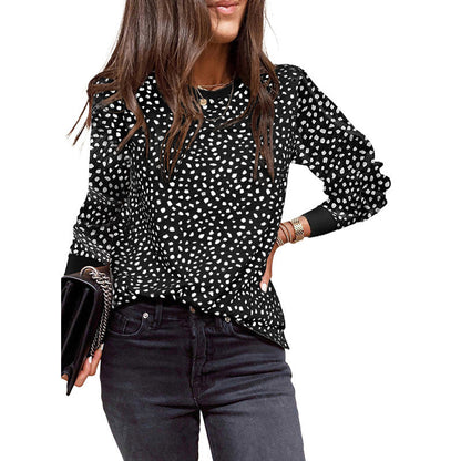 Comfy Women's Polka Dot Loose Fit Blouse