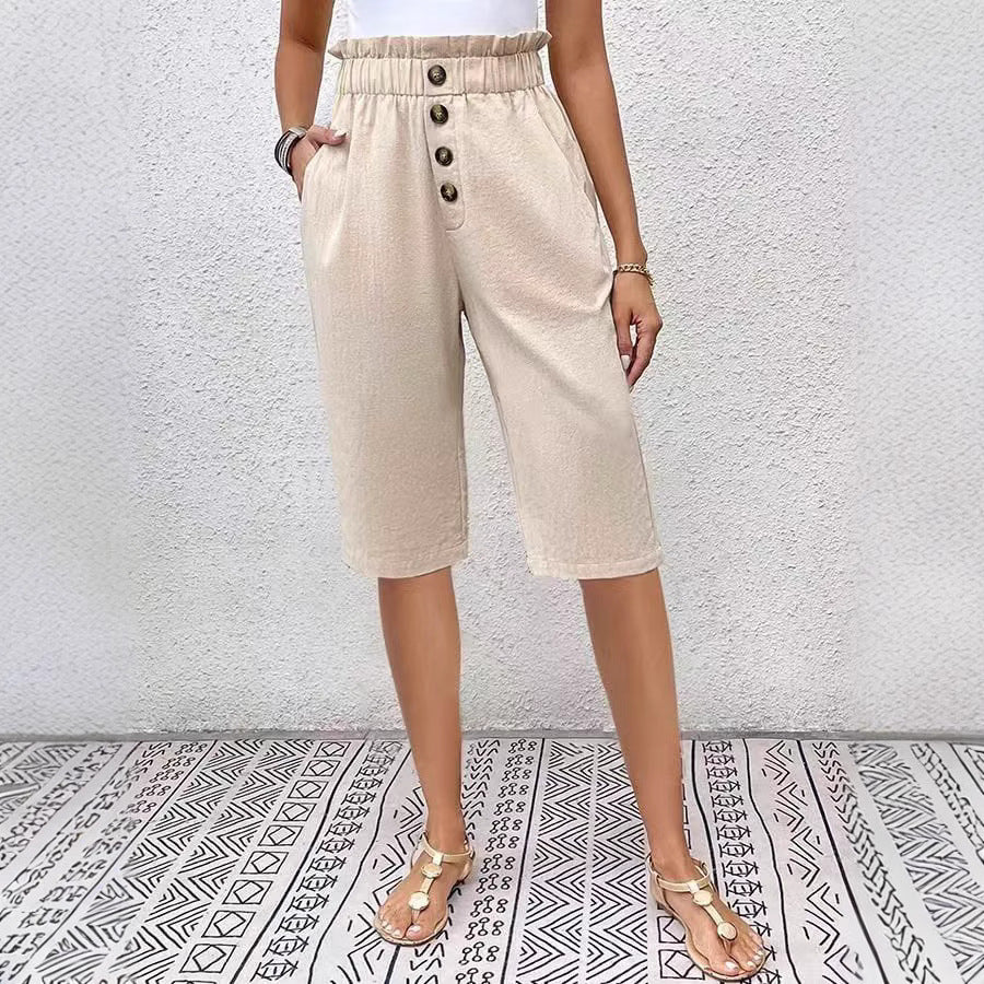 Comfortable High Waisted Paperbag Shorts for Women