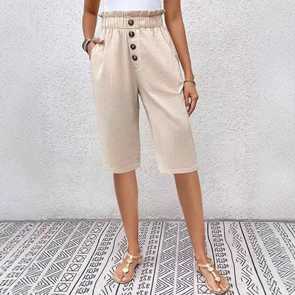 Comfortable High Waisted Paperbag Shorts for Women