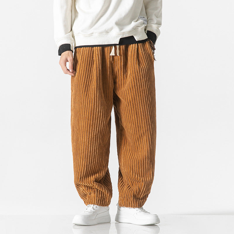 Relaxed Fit Men's Corduroy Casual Pants