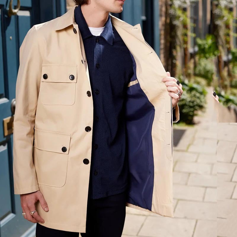Classic Casual Jacket with Pockets and Breathable Fabric - Nocini