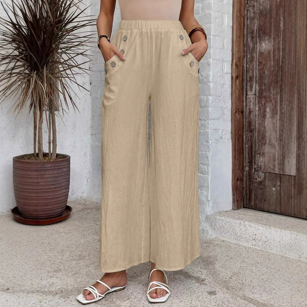 Women's Lightweight Wide Leg Pants Comfort Fit
