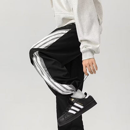 Casual Fit Men's Jogger Pants with Stripe Details