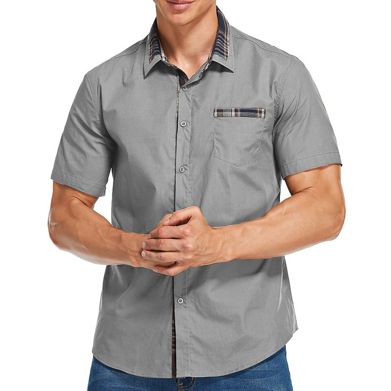 Slim Fit Mens Short Sleeve Checked Shirt