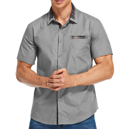 Slim Fit Mens Short Sleeve Checked Shirt