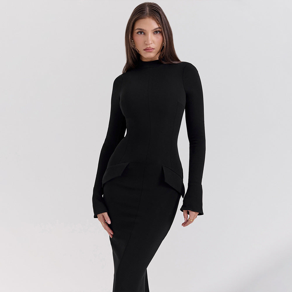 Women's Long Sleeve Maxi Dress - Classic Fit