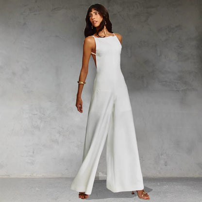 Loose Fit Women's Jumpsuit with Wide Legs and Soft Fabric